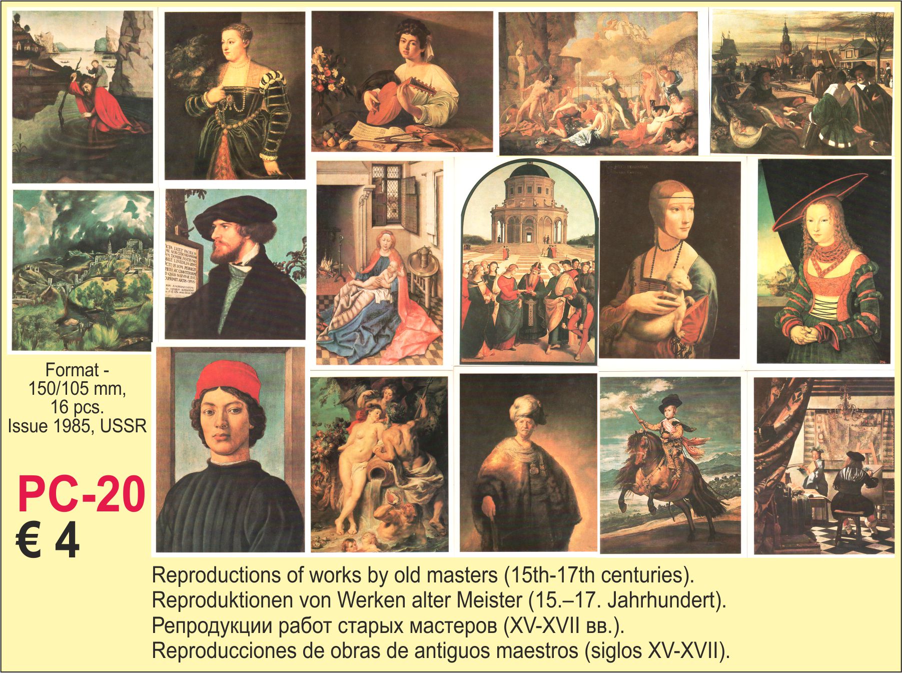 Postcards painting 16x